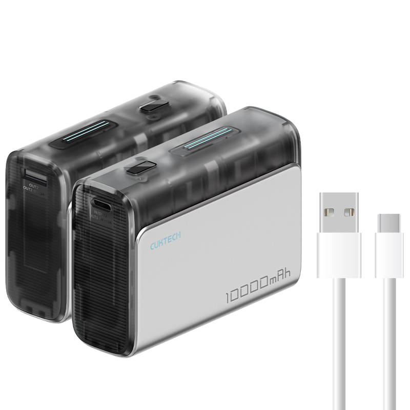 【Wh+CCC標示】CUKTECH 酷態科 PD 30W 口袋型 PD快充 行動電源 10000mAh (PB100S)-黑色