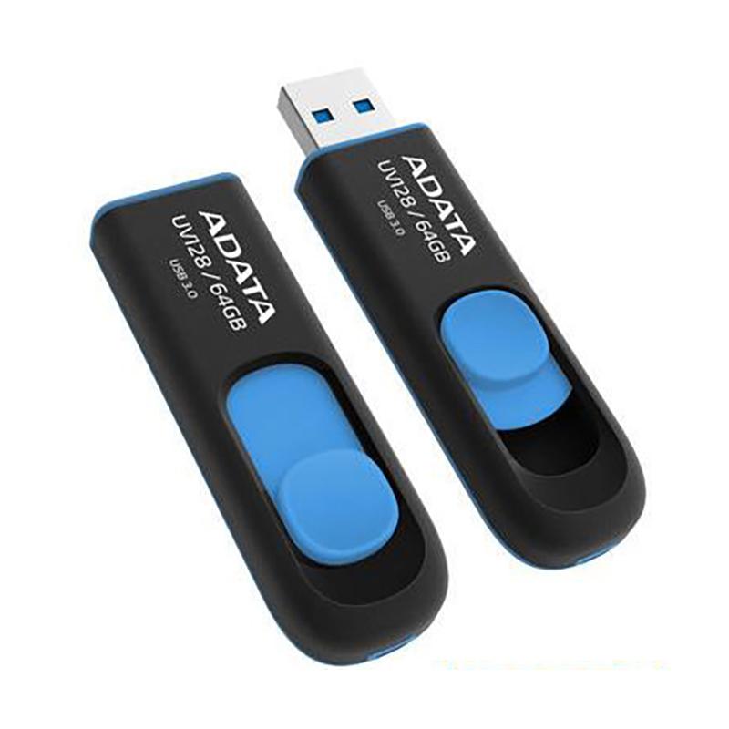 ADATA UV128 USB 3.2 64G 隨身碟 黑藍