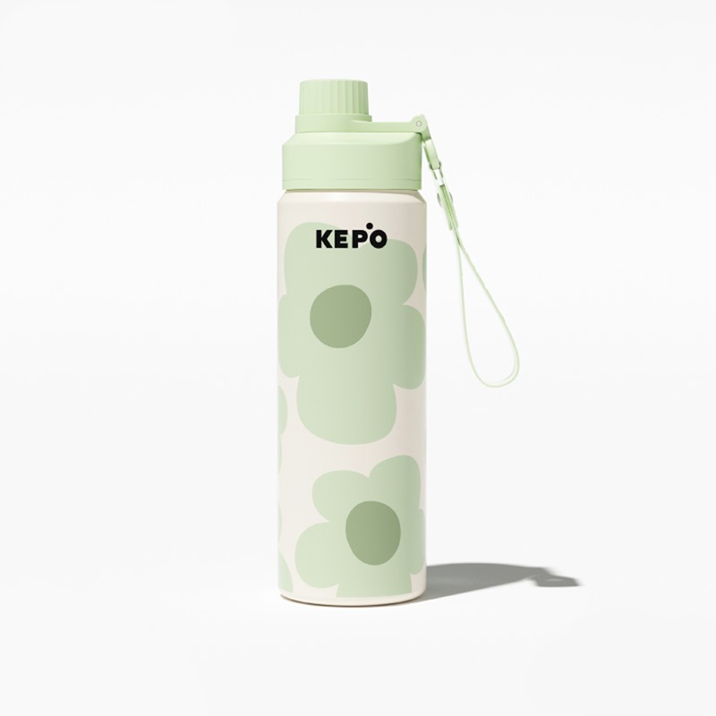 KEPO LQ 600ML KC011運動保溫保冷杯 隨行保溫保冷杯 316L不銹鋼內膽 綠色