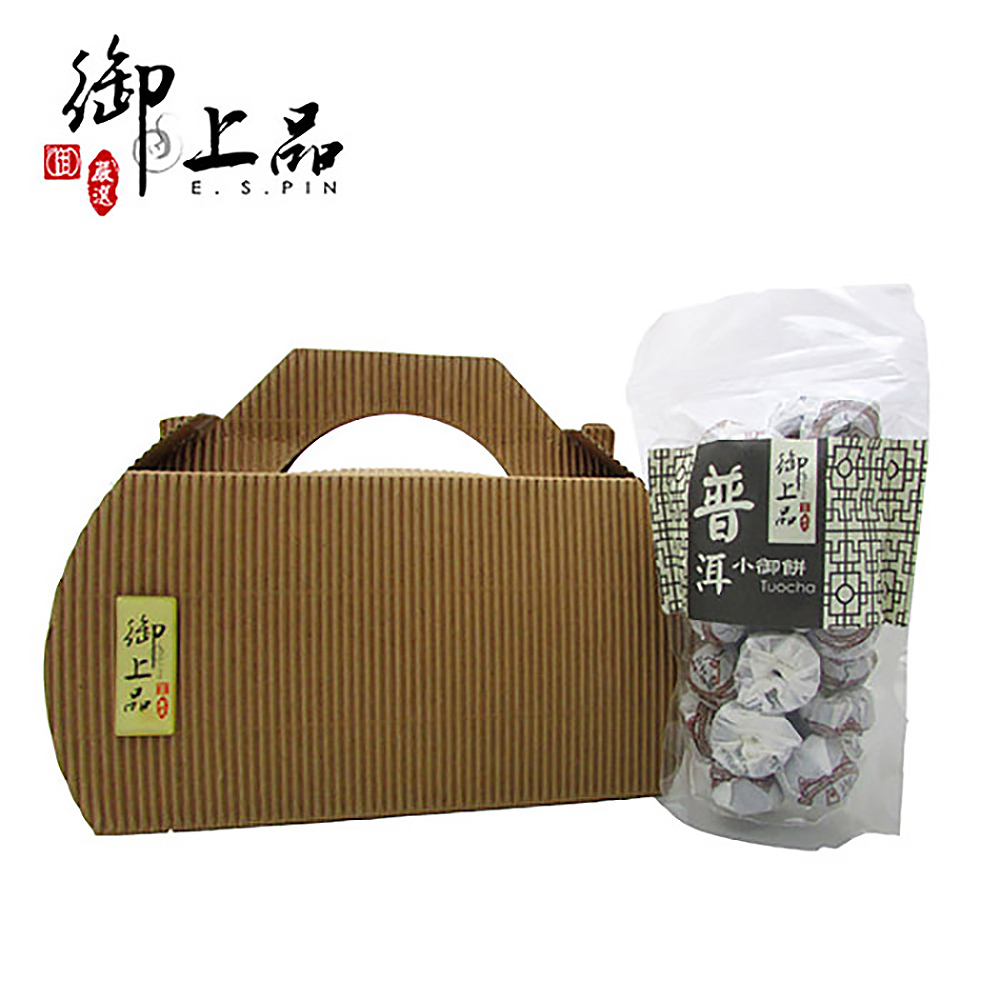 【御上品】普洱小御餅~帶著走禮盒組(小御餅200g、茶具組1組)