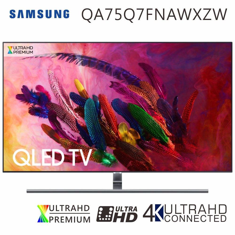 SAMSUNG三星 75吋4K QLED量子聯網液晶電視(QA75Q7FNAWXZW)送基本安裝+三洋負離子超薄型空氣清淨機+行動電源
