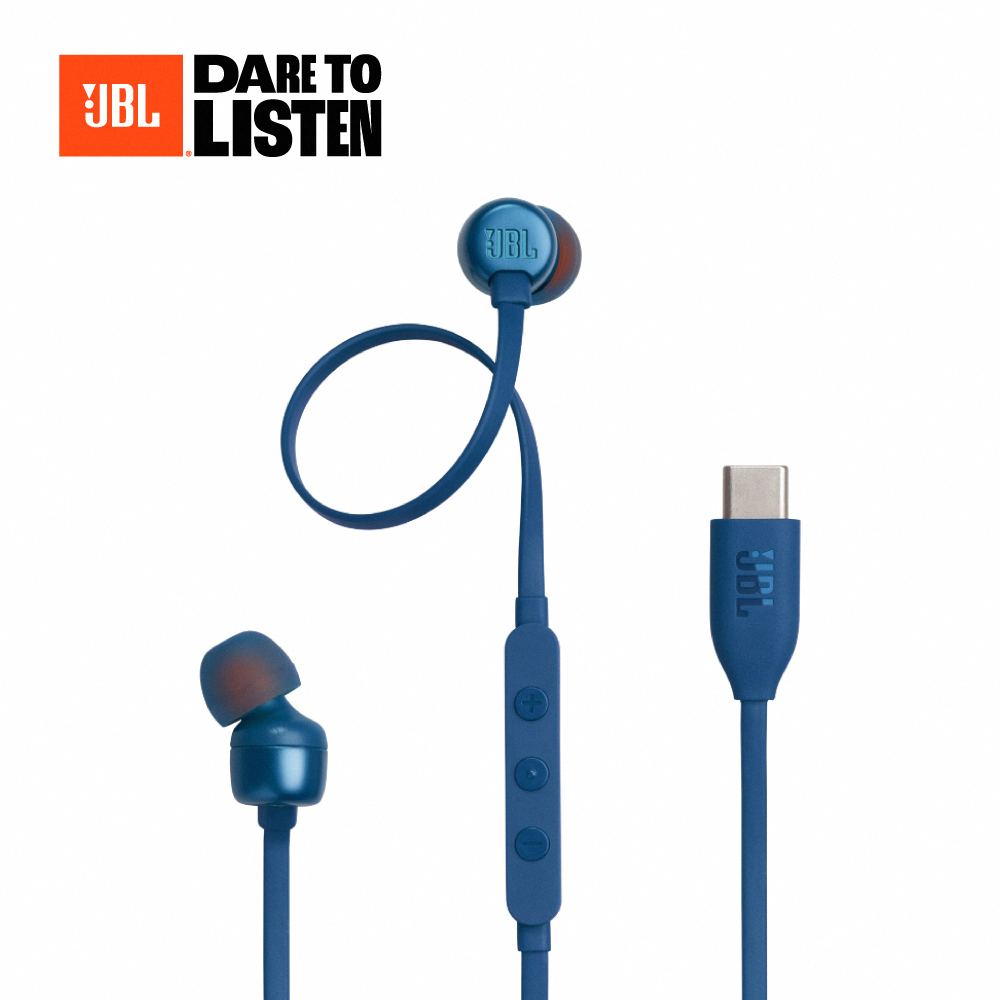 【JBL】Tune 310C USB-C 線控入耳式耳機_藍色
