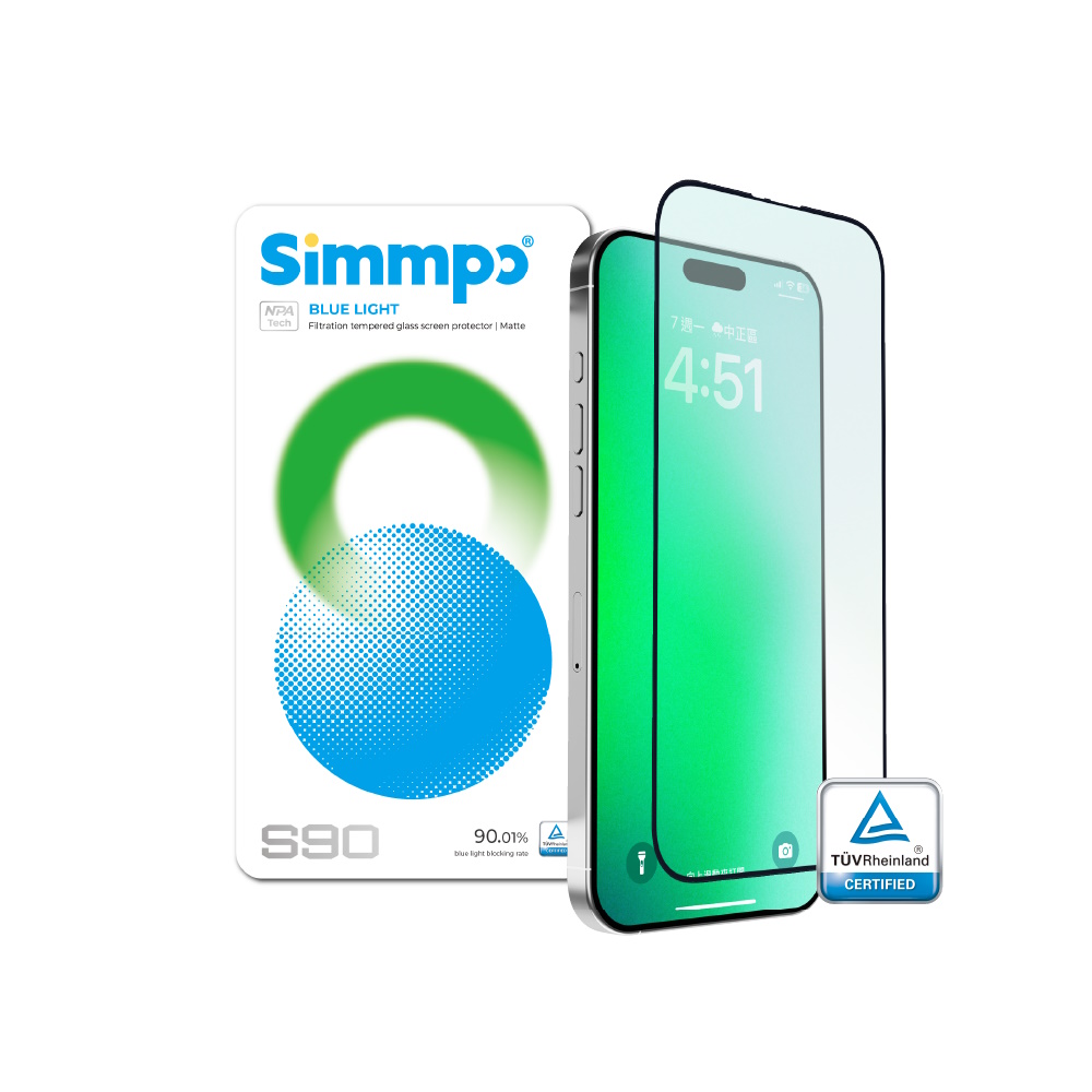 Simmpo iPhone Air 霧透抗藍光護眼保護貼