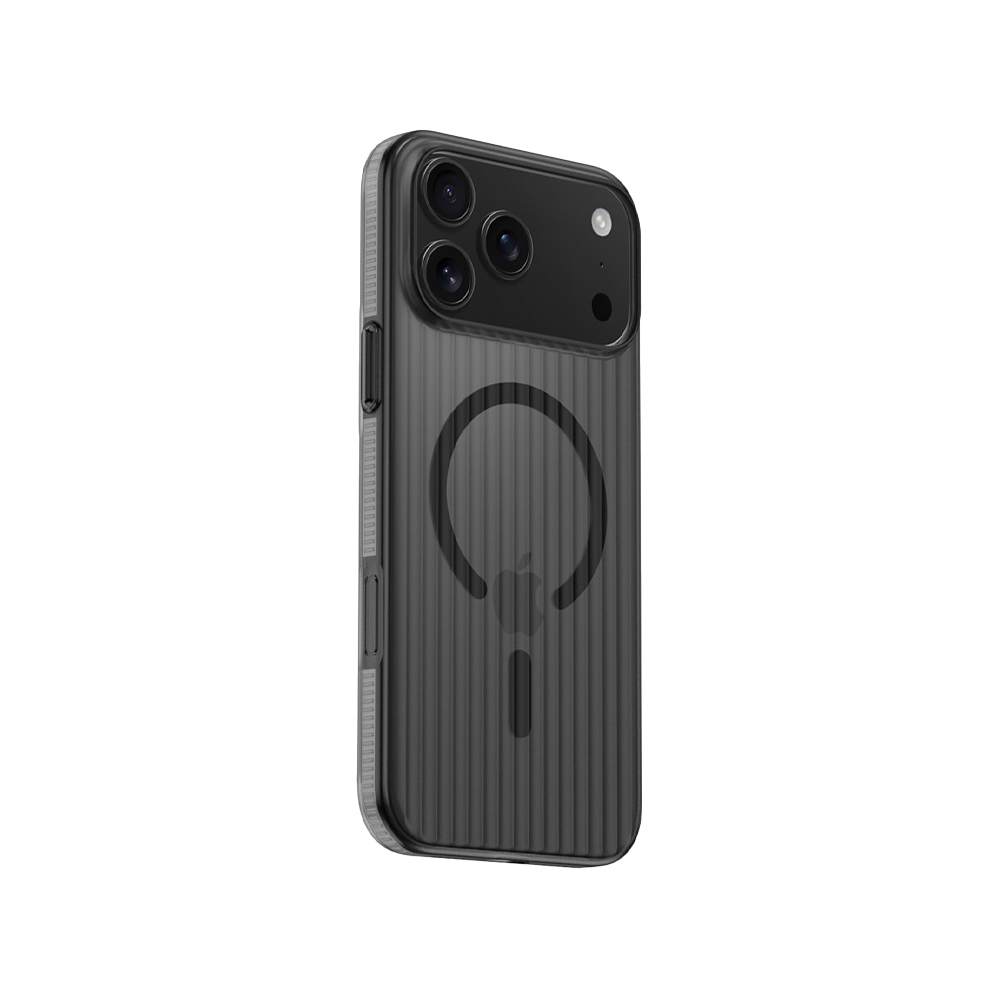 QinD Apple 蘋果 iPhone 17 Pro Max 光柵冰霧磁吸殼(灰/黑)