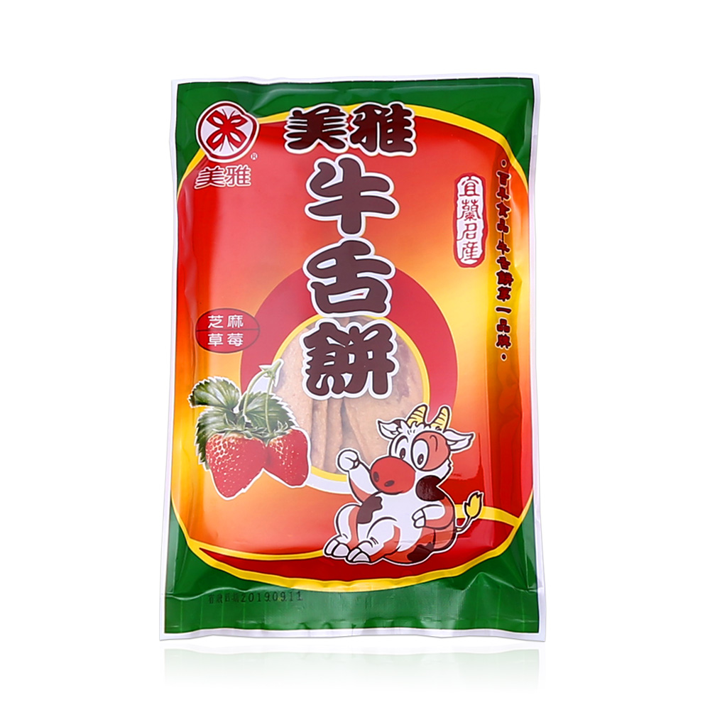 美雅宜蘭餅 草莓芝麻牛舌餅x15包(6片/包)