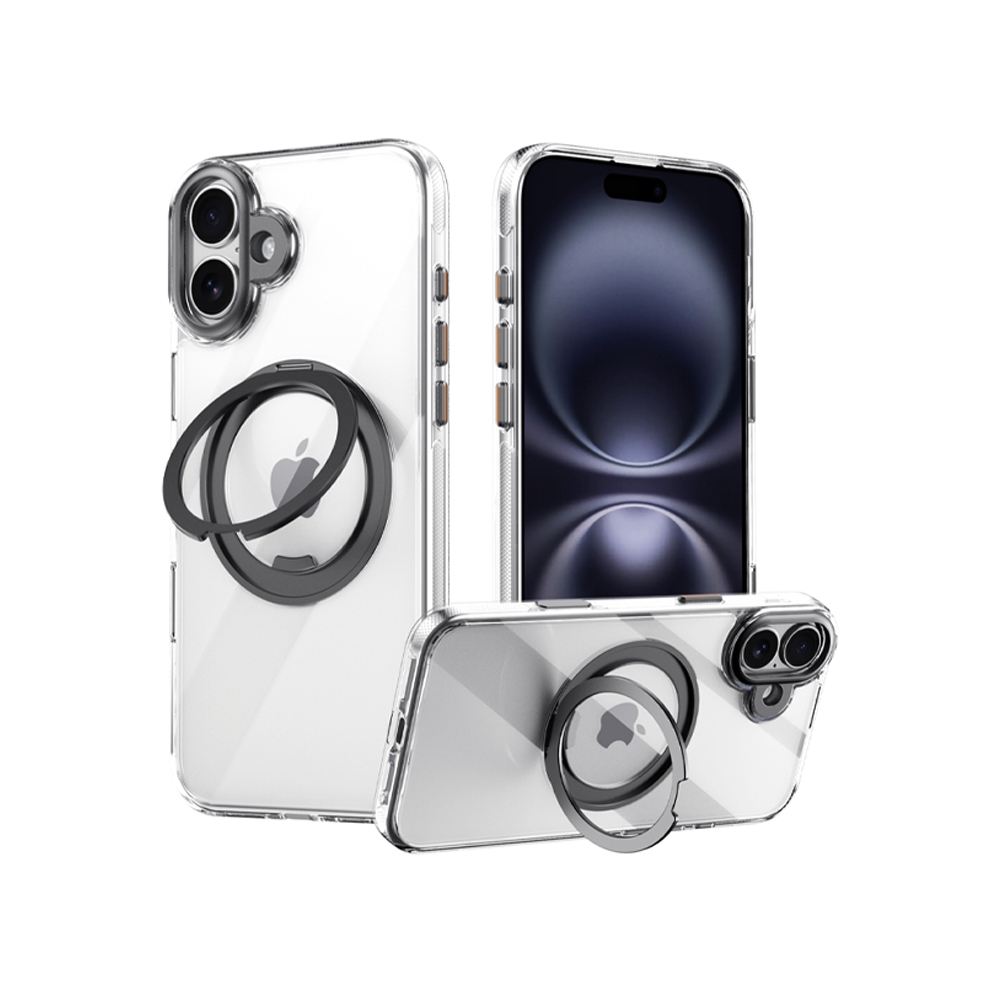 QinD Apple 蘋果 iPhone 17 旋轉磁吸支點殼(含相機鍵)(雪松白)