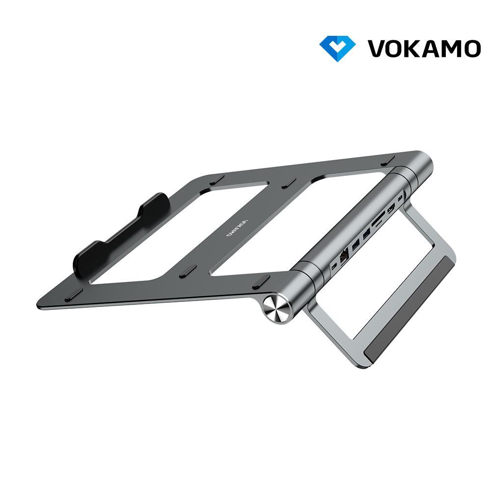 VOKAMO iStand Hub 合金多功能筆電支架擴展集線器