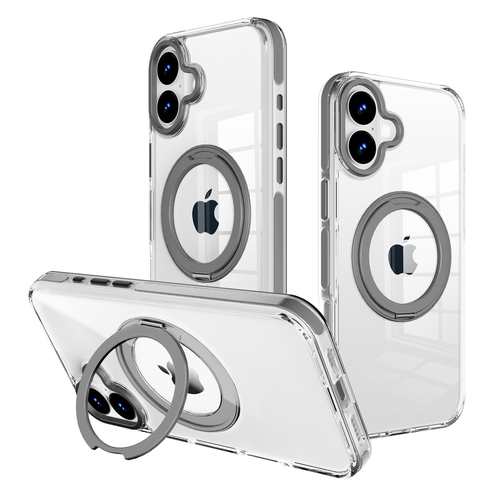 Cowhorn iPhone 16 Pro Max 非凡360磁吸支架防摔保護殼 銀色