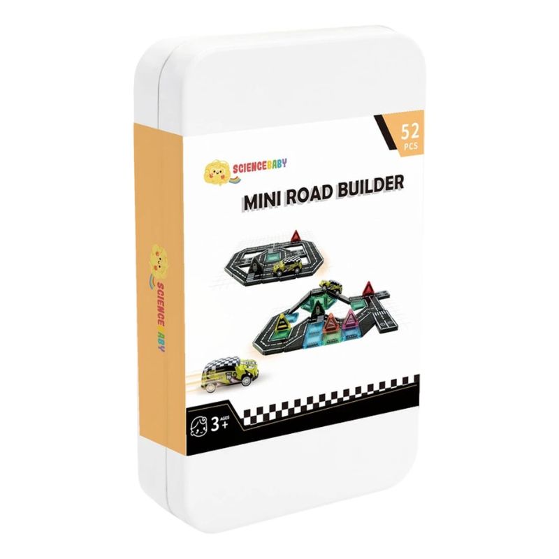 【DOZO嚴選】ScienceBaby-道路小磁片 52pcs 益智磁力片積木 x1組