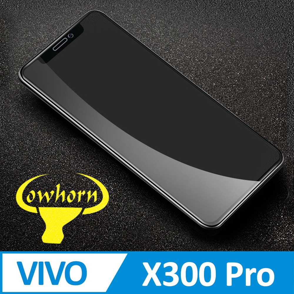 vivo X300 Pro 指紋辯識 2.5D曲面滿版 9H防爆鋼化玻璃保護貼 黑色