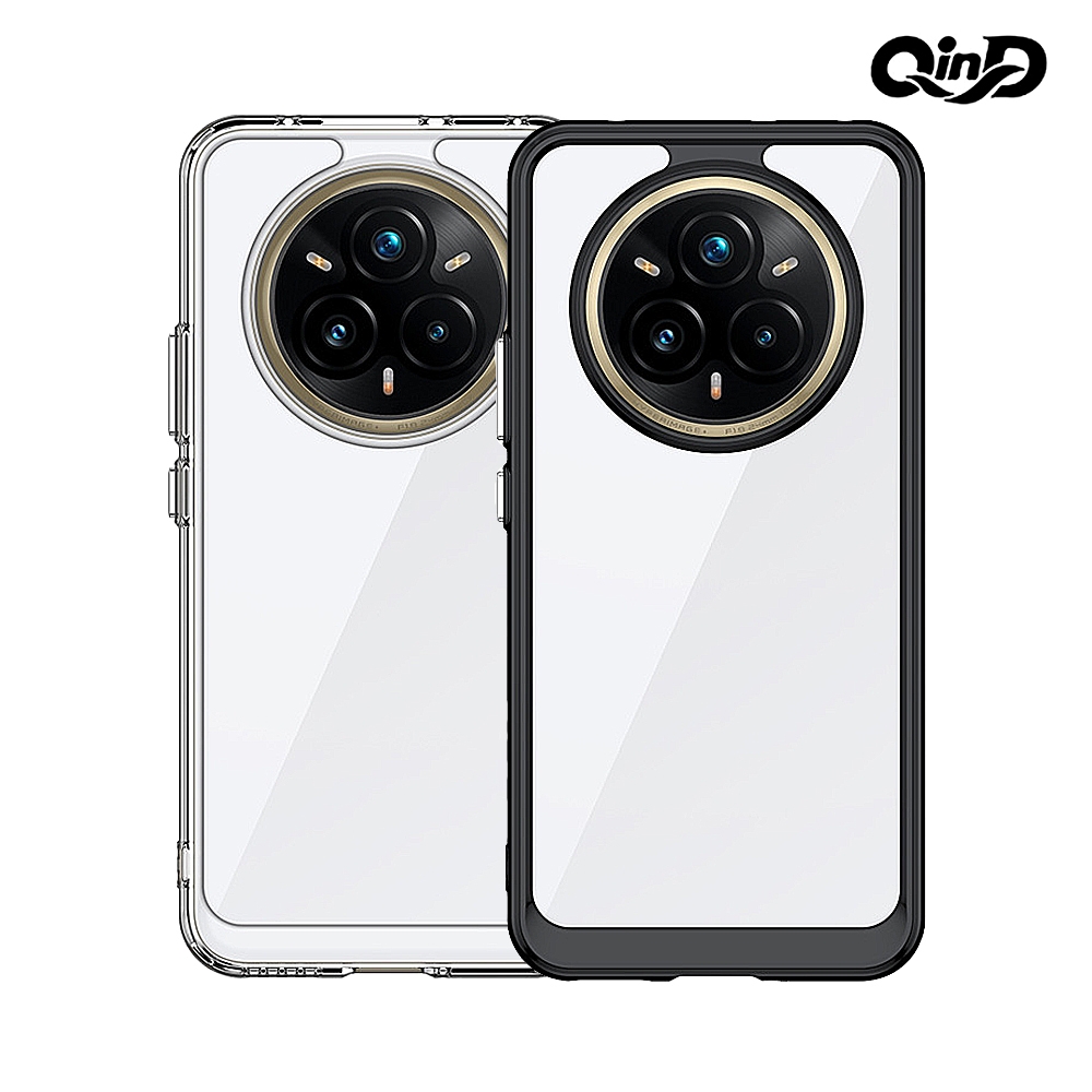 QinD realme 14x 5G 雙料太空殼(黑色)