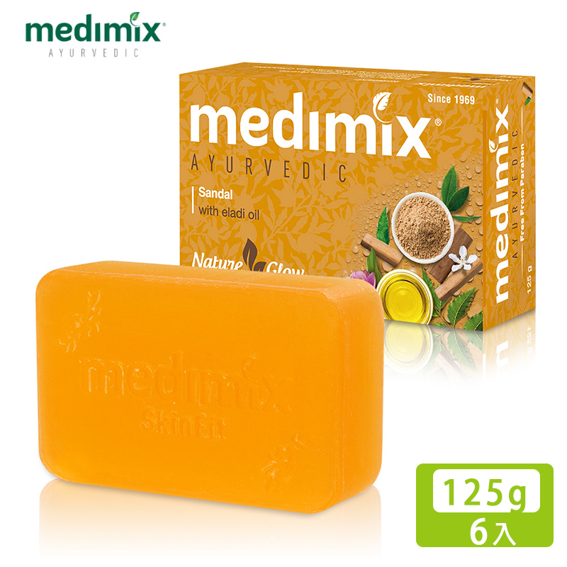 【Medimix】印度皇室藥草浴美肌皂 125g x 6入 (檀香)