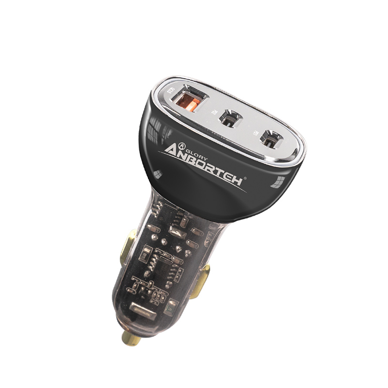 【安伯特】90W鋅合金快充車充PD+QC3.0 (國家認證 一年保固) 12V/24V皆可使用