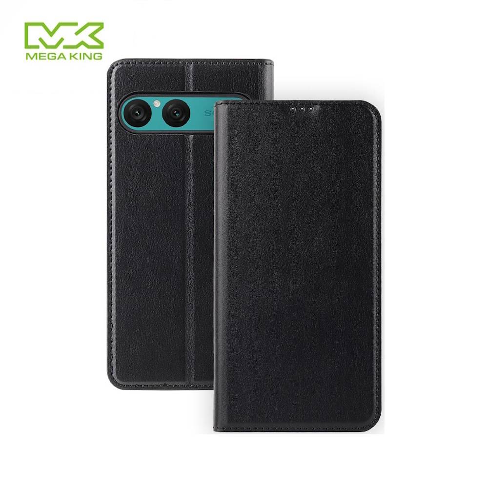 MEGA KING SONY Xperia 10 VII 側掀皮套 黑
