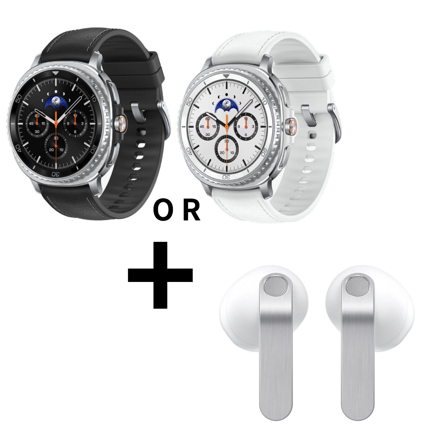 【1+1賣場】Galaxy Watch8 Classic BT 46mm+Buds4白