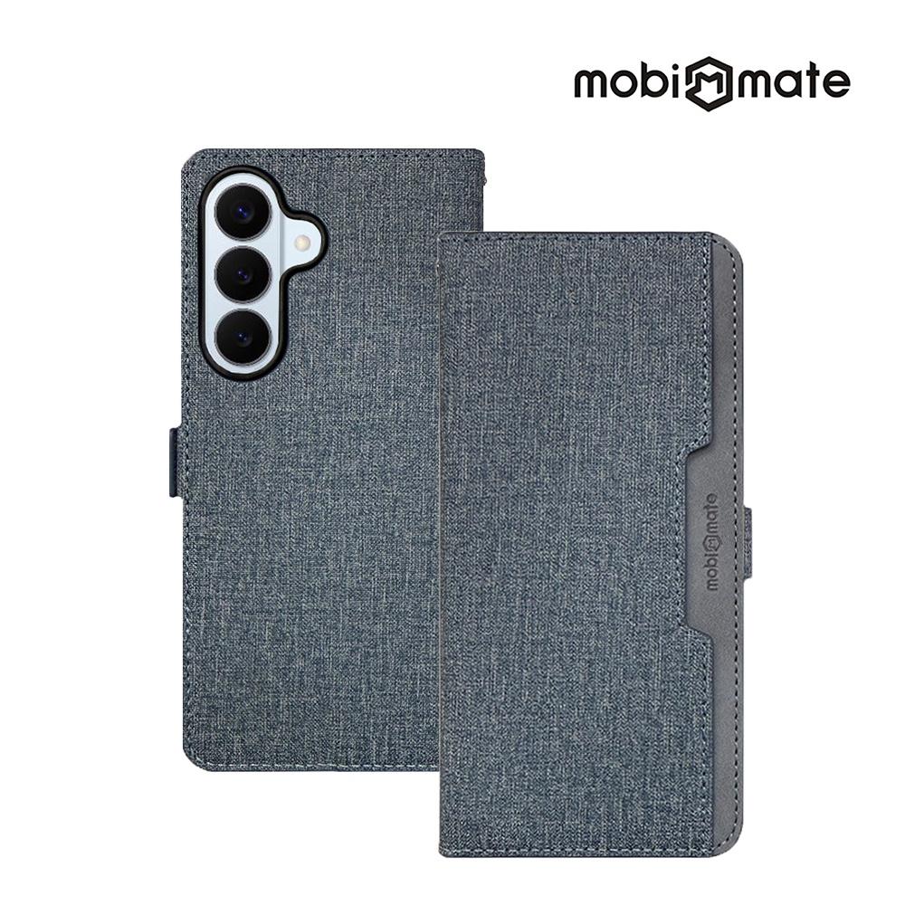 Mobi Mate 三星S26+ 側掀站立式磁吸皮套 藍
