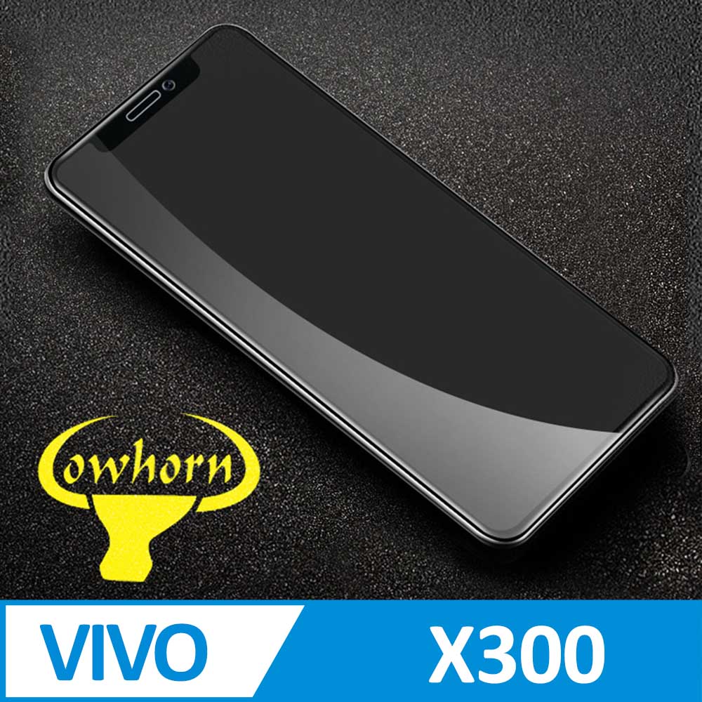 vivo X300 指紋辯識 2.5D曲面滿版 9H防爆鋼化玻璃保護貼 黑色