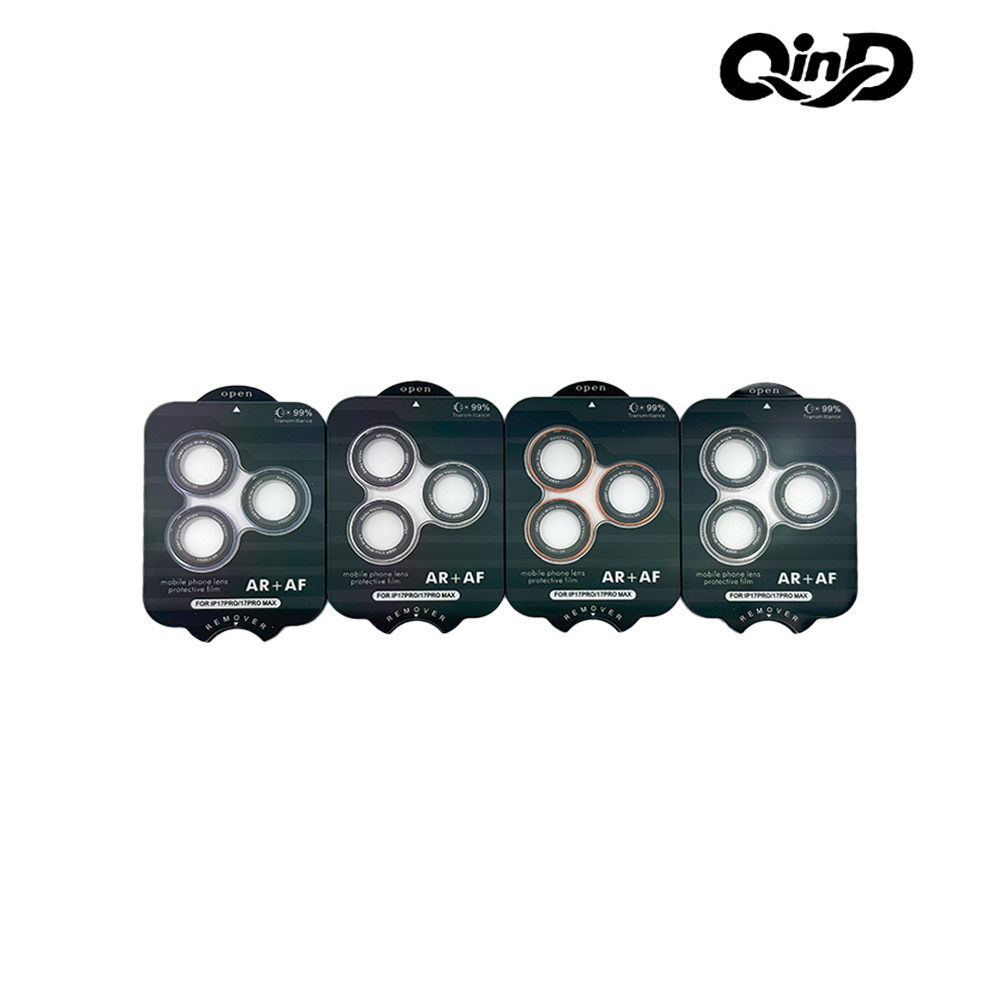 QinD Apple 蘋果 iPhone 17 Pro / iPhone 17 Pro Max 鷹眼鏡頭保護貼(AR+AF)(齒輪)(藍色)