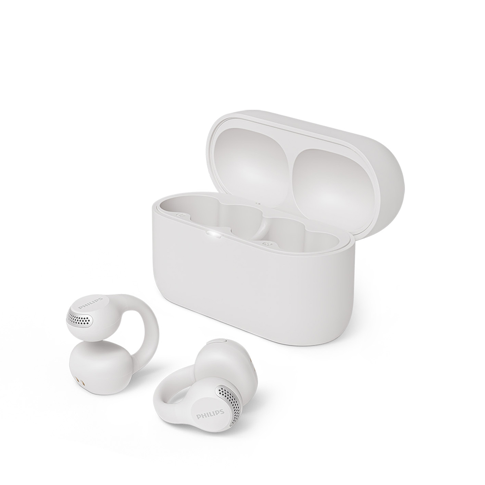 PHILIPS AI麥克風長續航耳夾式無線藍牙耳機 TAQ2000 白色