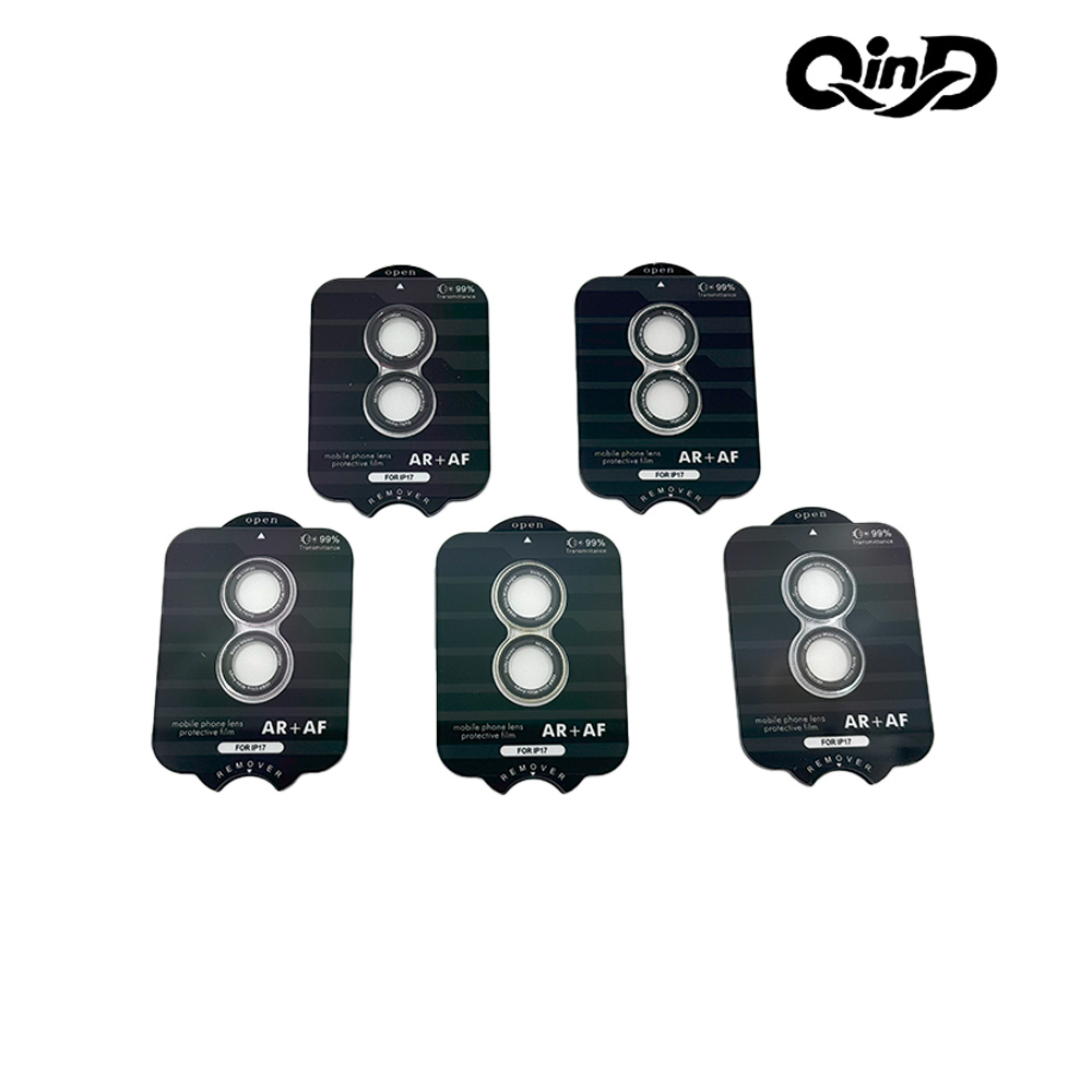 QinD Apple 蘋果 iPhone 17 鷹眼鏡頭保護貼(AR+AF)(齒輪)(紫色)