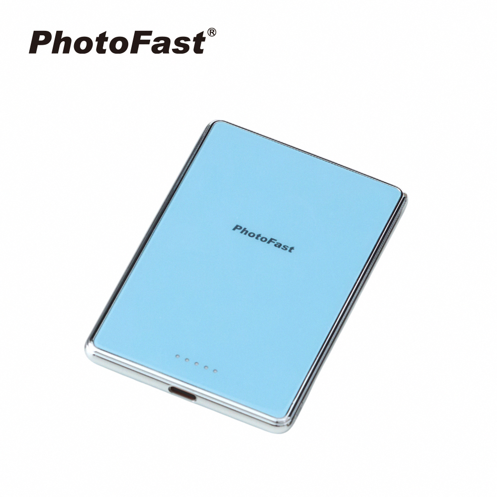 【PhotoFast】Mag Slim Qi2 超薄磁吸無線行動電源 5000mAh-冰川藍