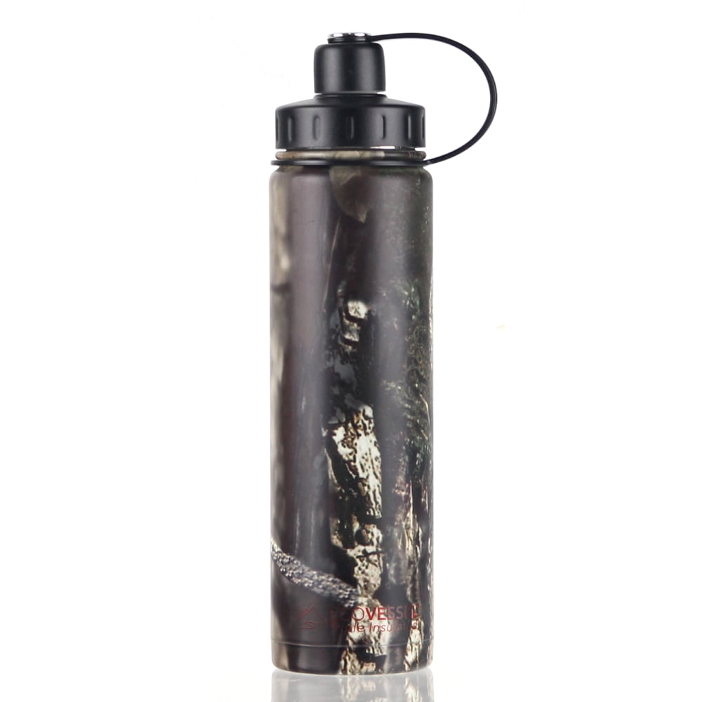 犀牛 RHINO 美國 Eco Vessel Boulder 不鏽鋼保溫水壺(700cc)-棕色青苔