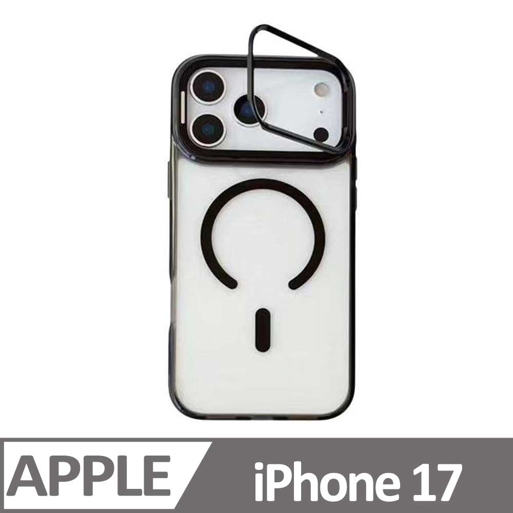 BUCKSUITI iPhone 17 輕巧MAG鏡頭框支架磁吸殼 黑色