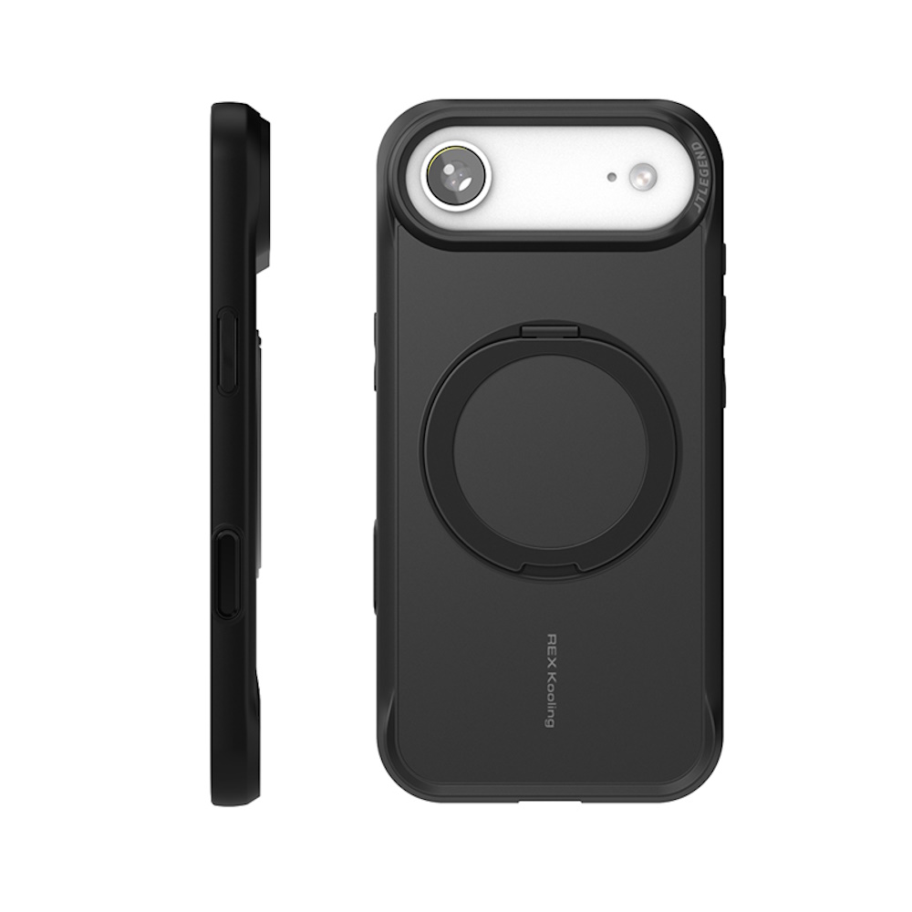 JTLEGEND iPhone Air Rex Mag Stand 終極防摔磁吸支架殼 曜黑