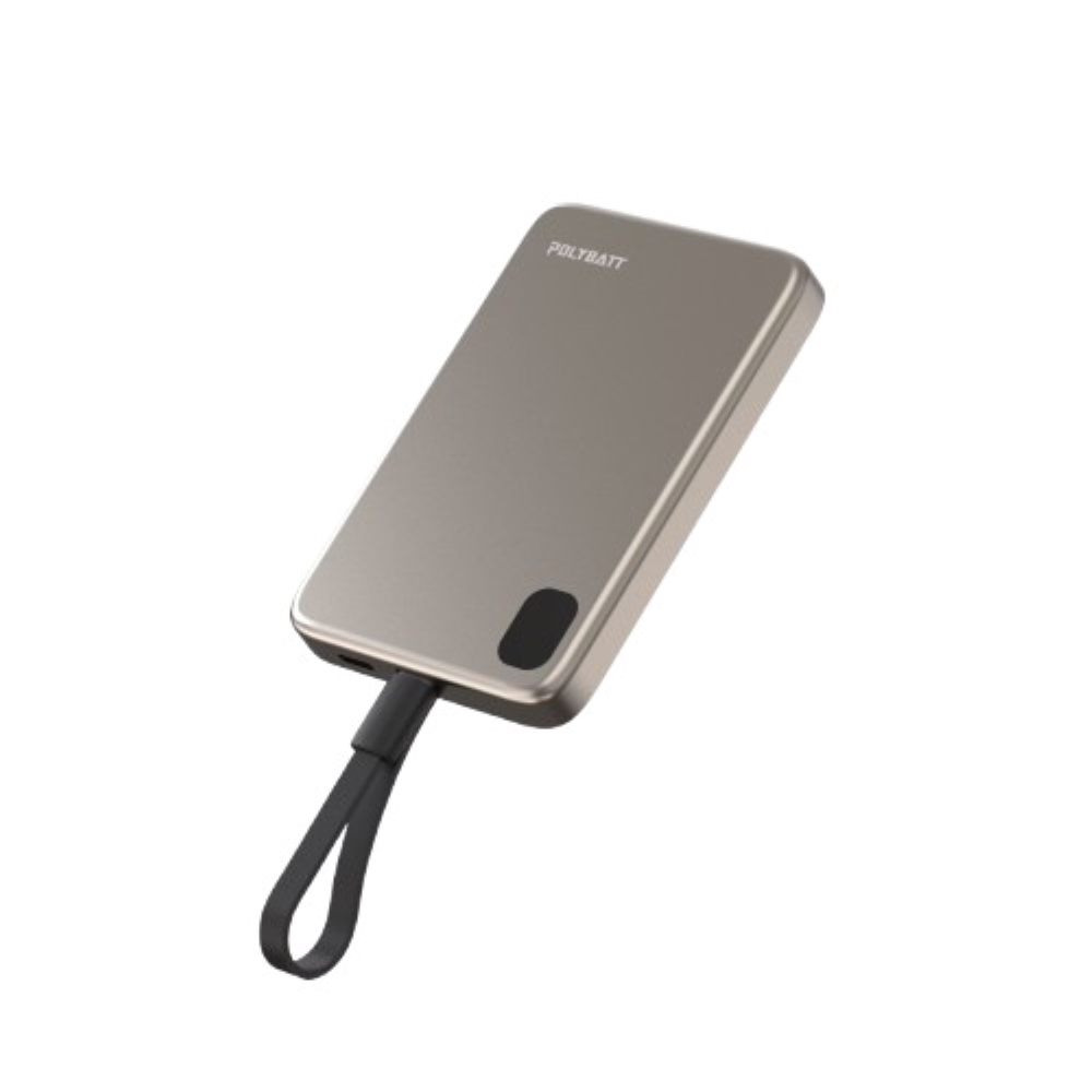 POLYBATT 吸附式 TYPE C線充行動電源5000mAh(鈦色)