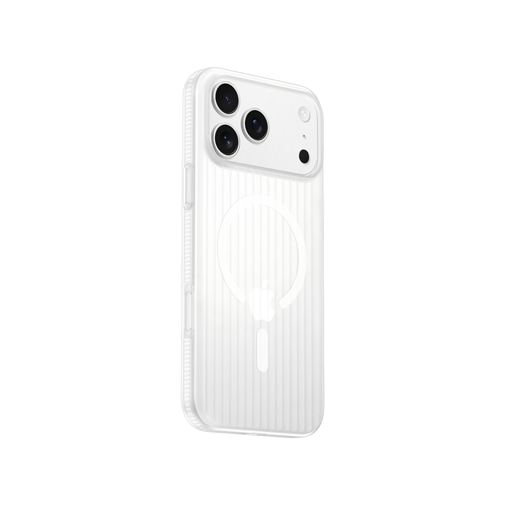 QinD Apple 蘋果 iPhone 17 Pro Max 光柵冰霧磁吸殼(白/白)