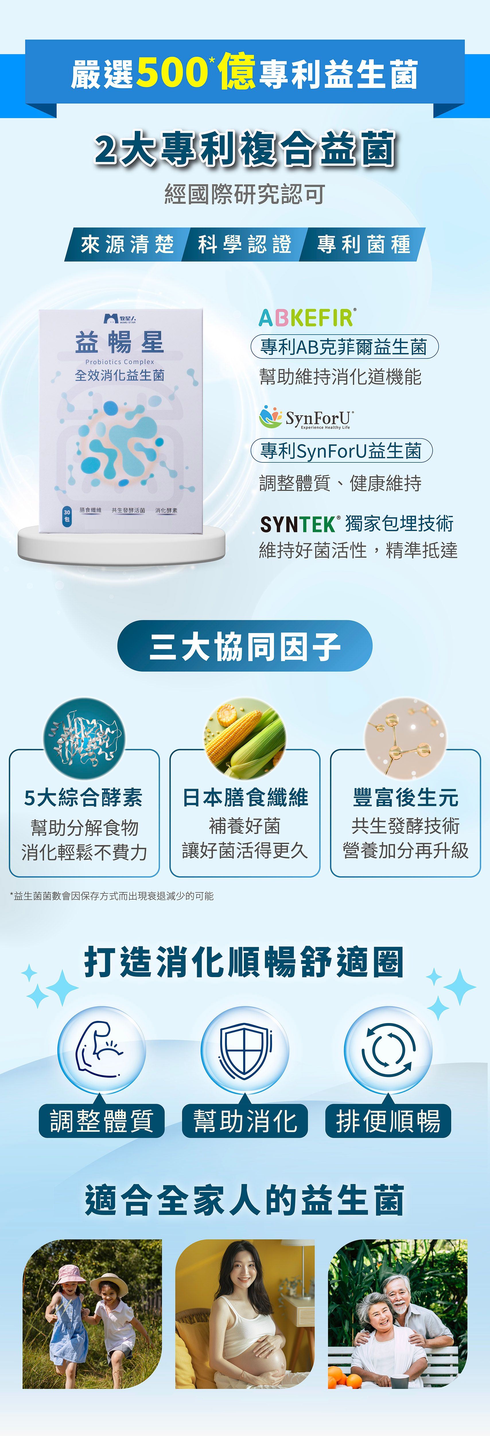 牧星人克菲爾益生菌含消化酵素後生元纖維使排便順暢