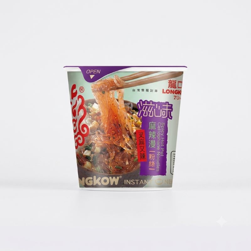 【龍口食品】 滋味-麻辣燙粉絲47g/杯x12杯/箱