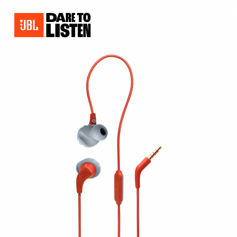 【JBL】ENDURANCE Run2 防水入耳式耳機-紅色