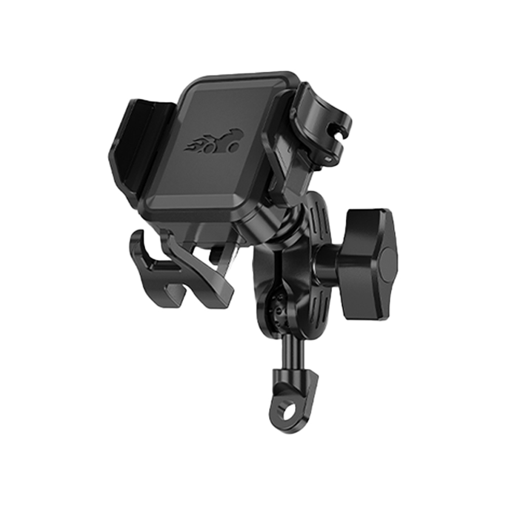 迷你機車減震快扣手機支架(Y型後視鏡款)