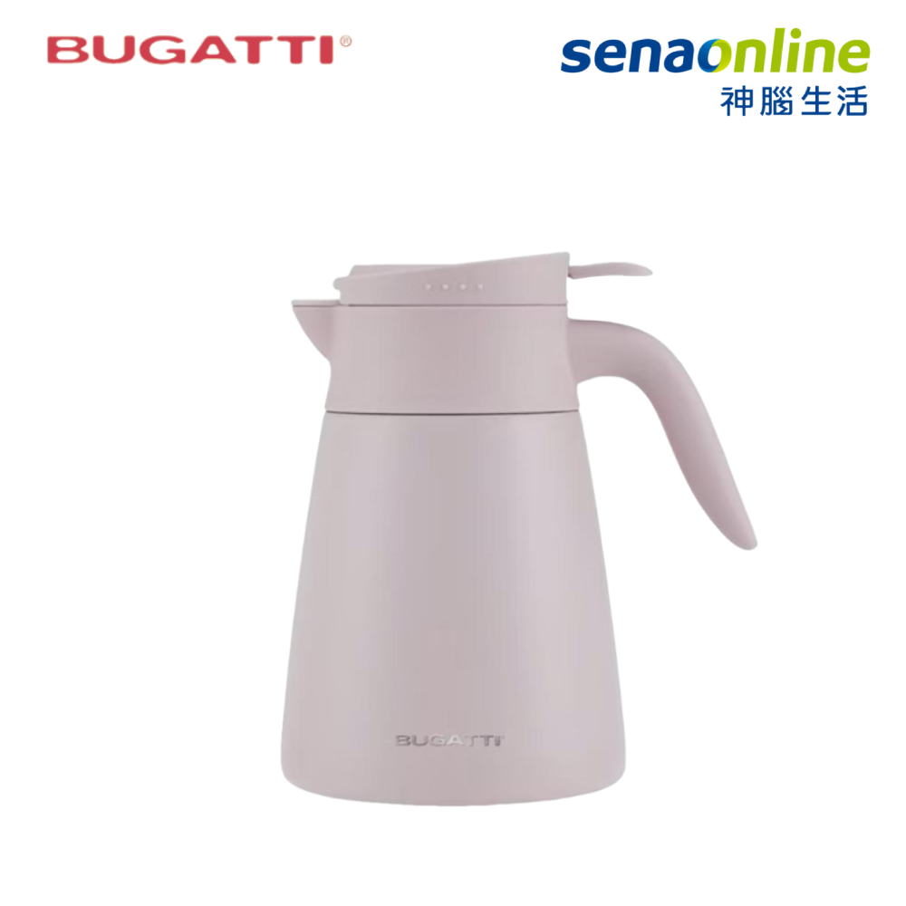 【粉寵購物節】BUGATTI 桌上型不銹鋼保溫壺 1000ml 柔櫻粉