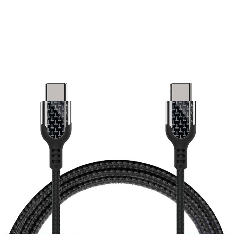 MONCARBONE 碳纖維 USB 2.0 C to C 充電傳輸線 黑