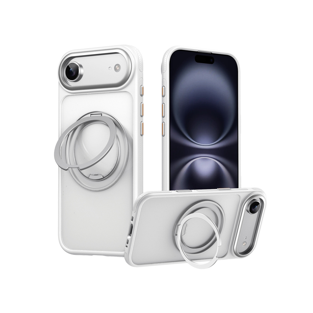 QinD Apple 蘋果 iPhone 17 Air 旋轉磁吸支點殼(含相機鍵)(雪松白)