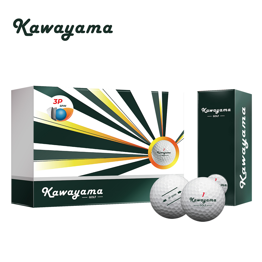 台灣製Kawayama GOLF 川山高爾夫球(有球必in系列) 3層球 (1打12顆)