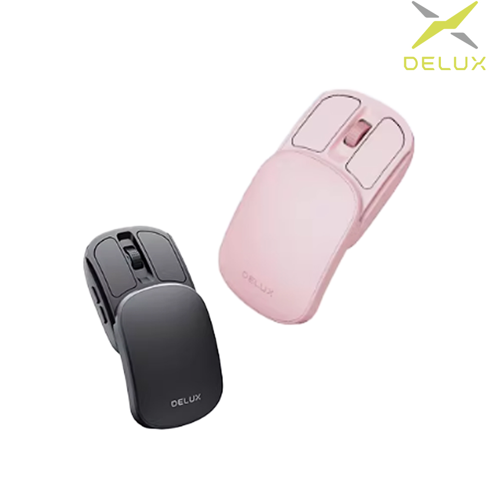 DeLUX MF20 Pro 光學滑鼠 口袋輕巧摺疊滑鼠(黑色)