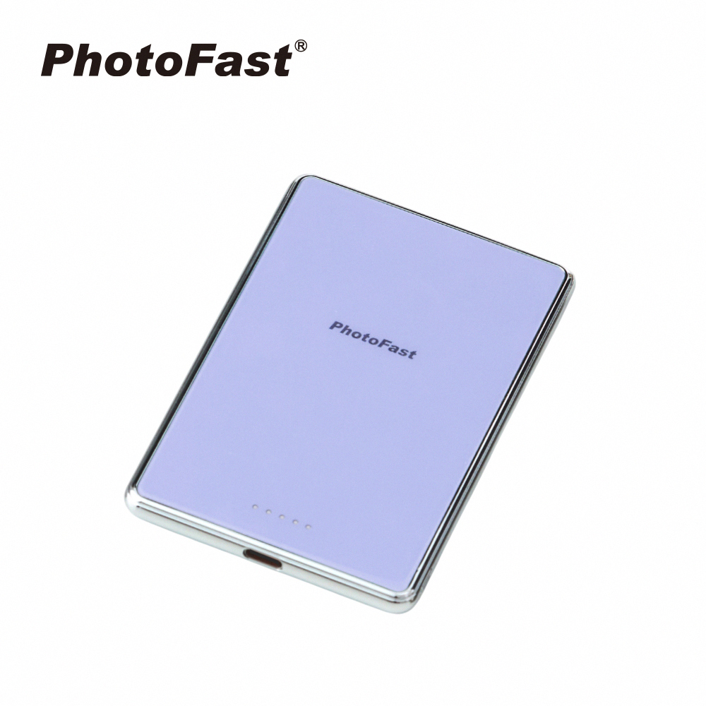【PhotoFast】Mag Slim Qi2 超薄磁吸無線行動電源 5000mAh-丁香紫