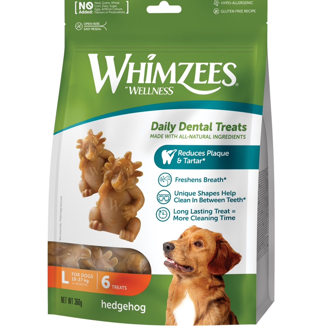唯潔 WHIMZEES潔牙骨 刺蝟超值包L號 減少牙垢 防牙周病 VOHC認證 狗潔牙骨 最新效期