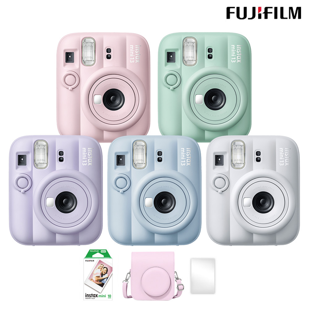 贈皮套10張底片組合 FUJIFILM 富士 instax mini 13 拍立得相機 公司貨 - 陶瓷白