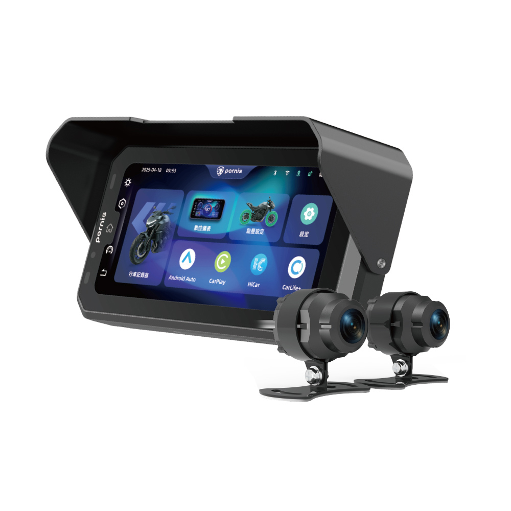 【Polaroid寶麗萊】Pernis MS700CL多媒體雙鏡頭行車記錄器 (Carplay 摩托車雙鏡行車紀錄器)