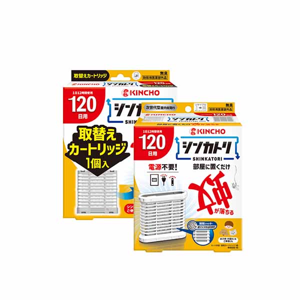 日本金鳥新蚊取屋內滅蚊器120套裝x1入+120替換匣芯x1入