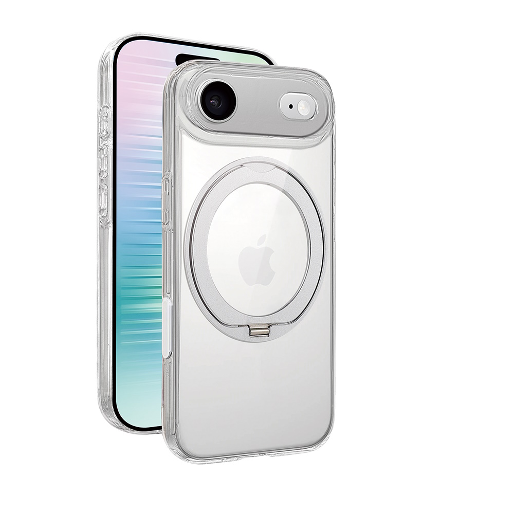 MEGA KING iPhone Air 6.5 多功能旋轉立架保護殼 曜月銀