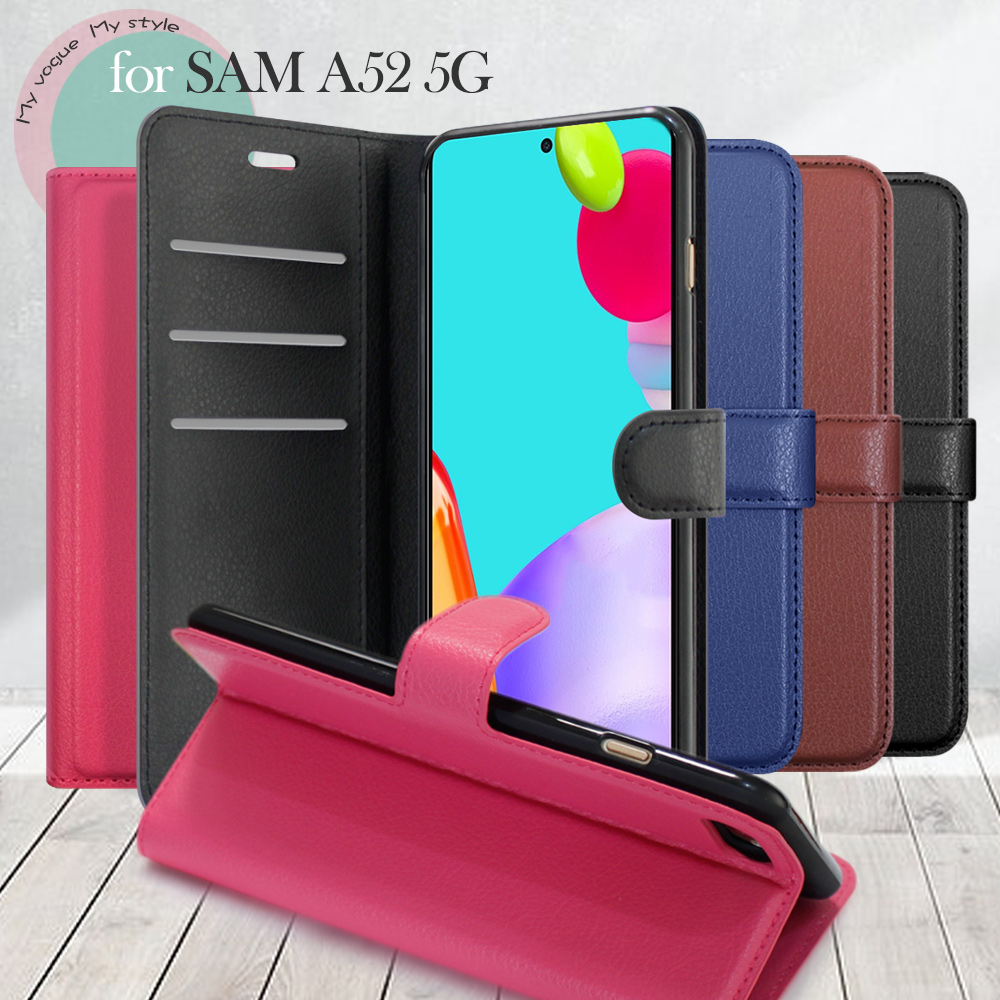 Dapad for Samsung Galaxy A52 5G 百搭時代多卡式夾層皮套-黑色