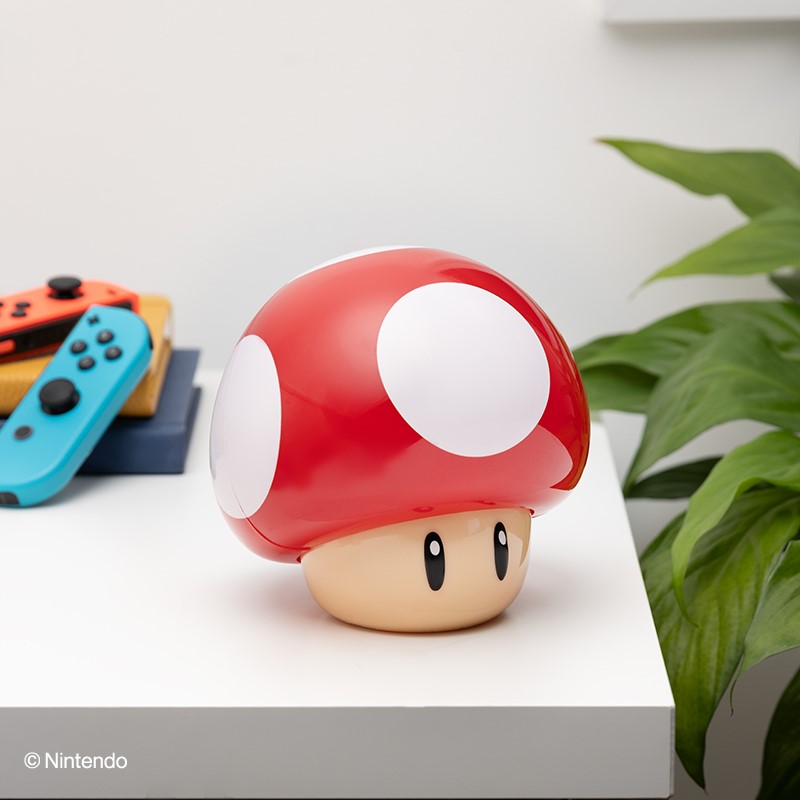【Paladone UK】Nintendo 任天堂 超級瑪利歐 超級蘑菇 3D造型音效小夜燈