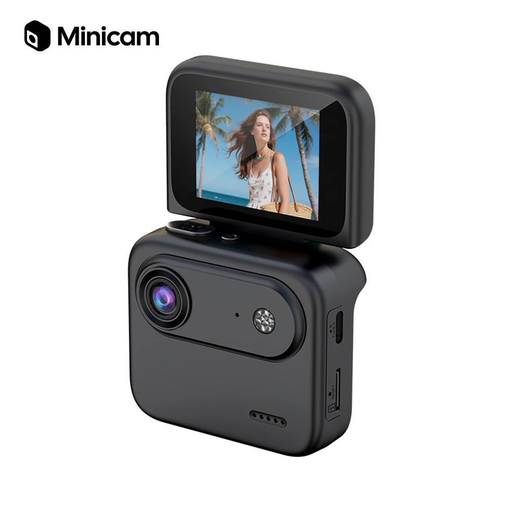 【Minicam 迷你拍】G23 螢幕上掀式 Y360 旗艦運動迷你相機-黑色
