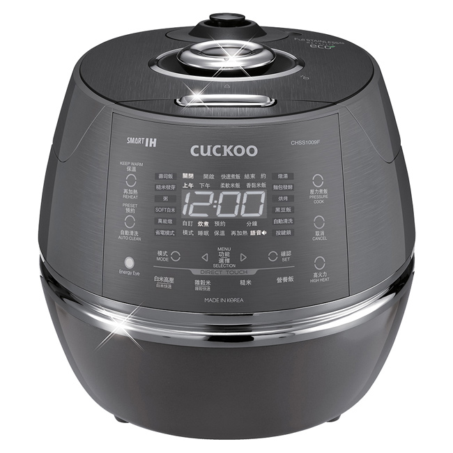 【韓國CUCKOO福庫】10人份IH極炙2.0真高氣壓智慧型電子鍋 CRP-CHSS1009F-S