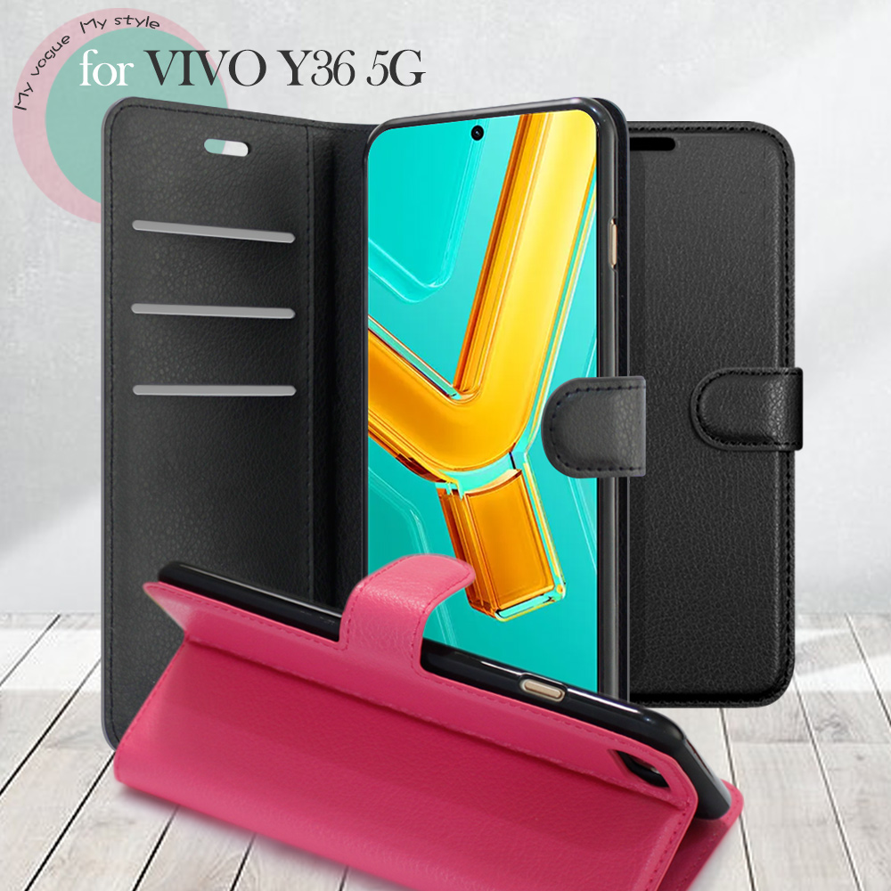 DAPAD for VIVO Y36 5G 百搭時代多卡式夾層皮套-黑